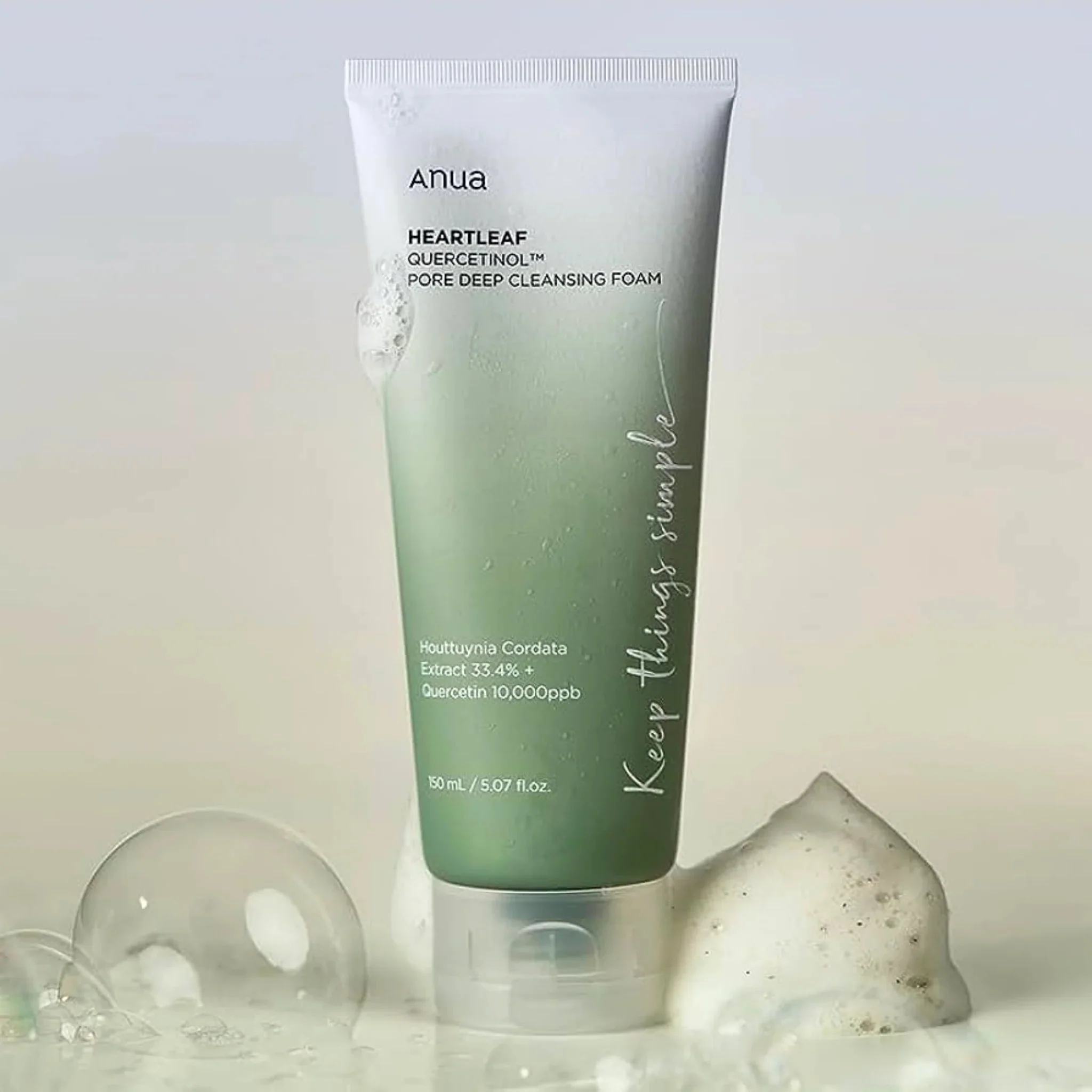 ANUA Heartleaf Quercetinol Pore Deep Cleansing Foam 150mL - Image 2