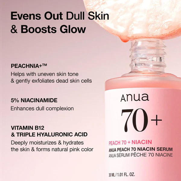 ANUA PEACH 70% NIACINAMIDE SERUM 30ml - Image 3