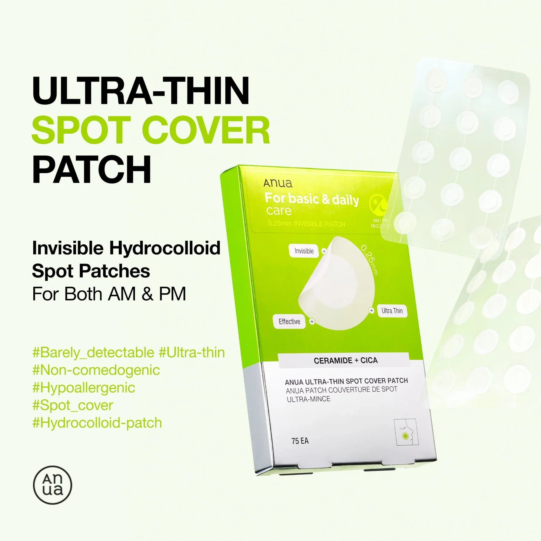ANUA Ultra Thin Spot Cover Patch 75Ea - Image 2