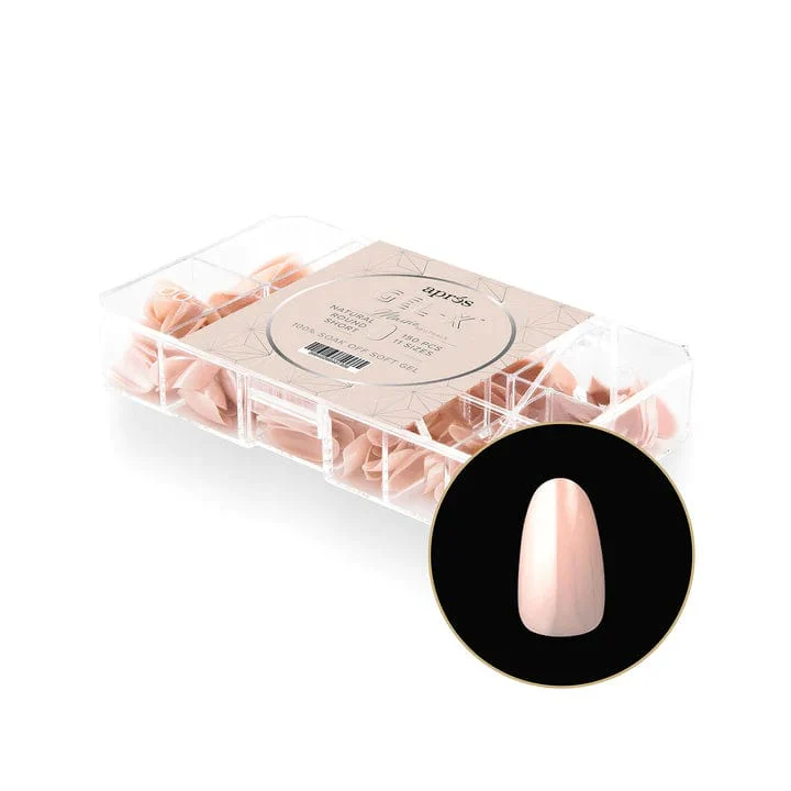 Apres Gel Xâ„¢ NEUTRALS Box of 150pcs Maisie Natural Round Tips