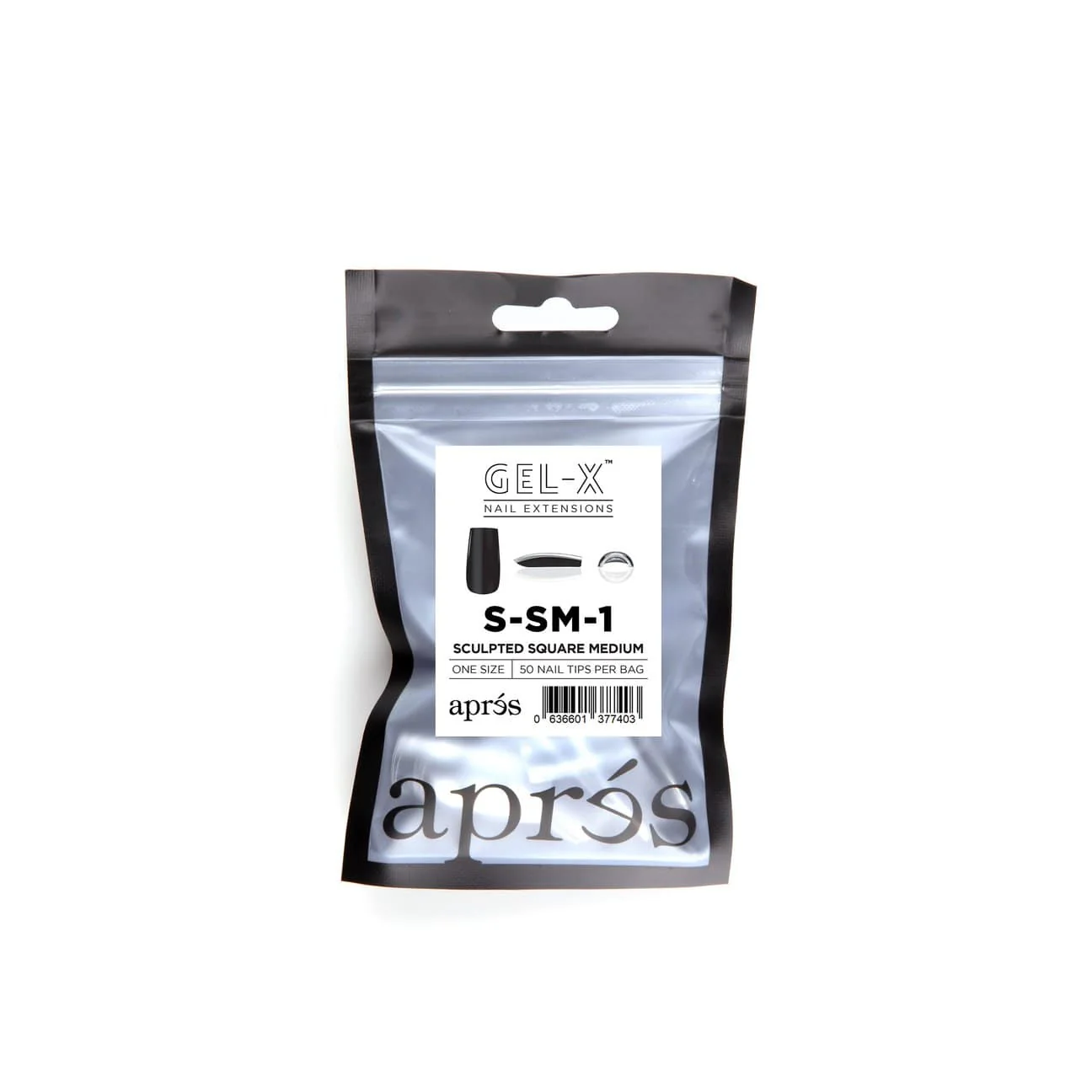 Apres Refill Bags (50pcs) Sculpted Square Medium - Image 4