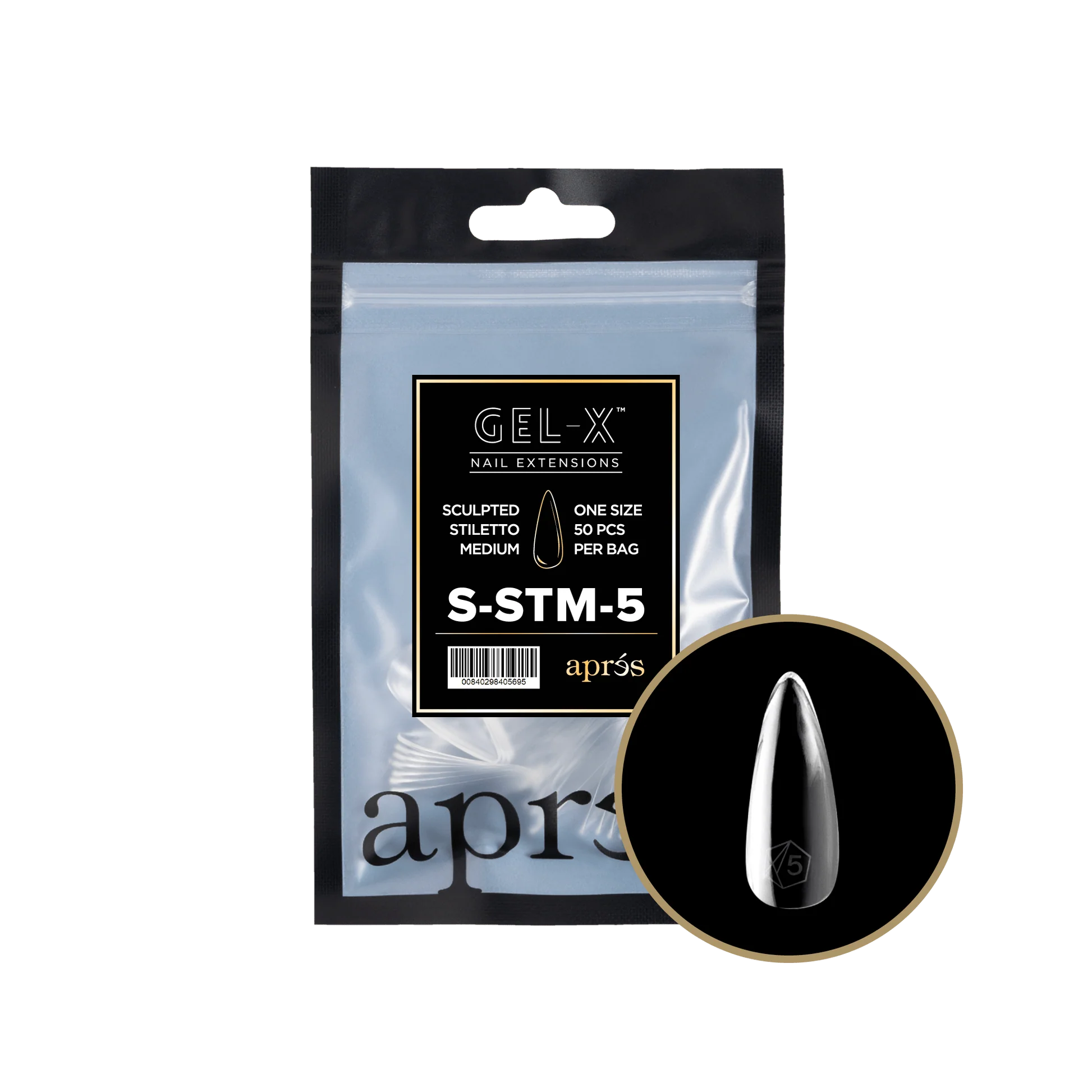 Apres Refill Bags (50pcs) Sculpted Stiletto Medium - Image 9