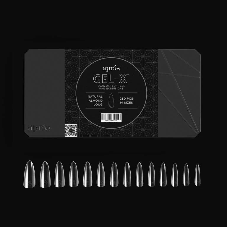 Apres Gel X™ Box of 280pcs Natural Almond Long Tips Mini - Image 2