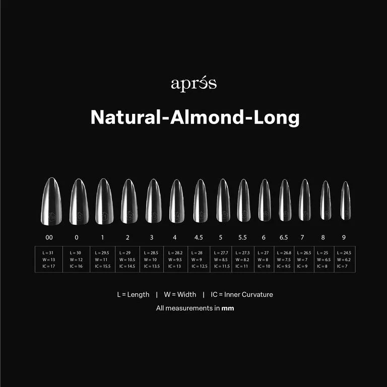 Apres Gel X™ Box of 280pcs Natural Almond Long Tips Mini - Image 6