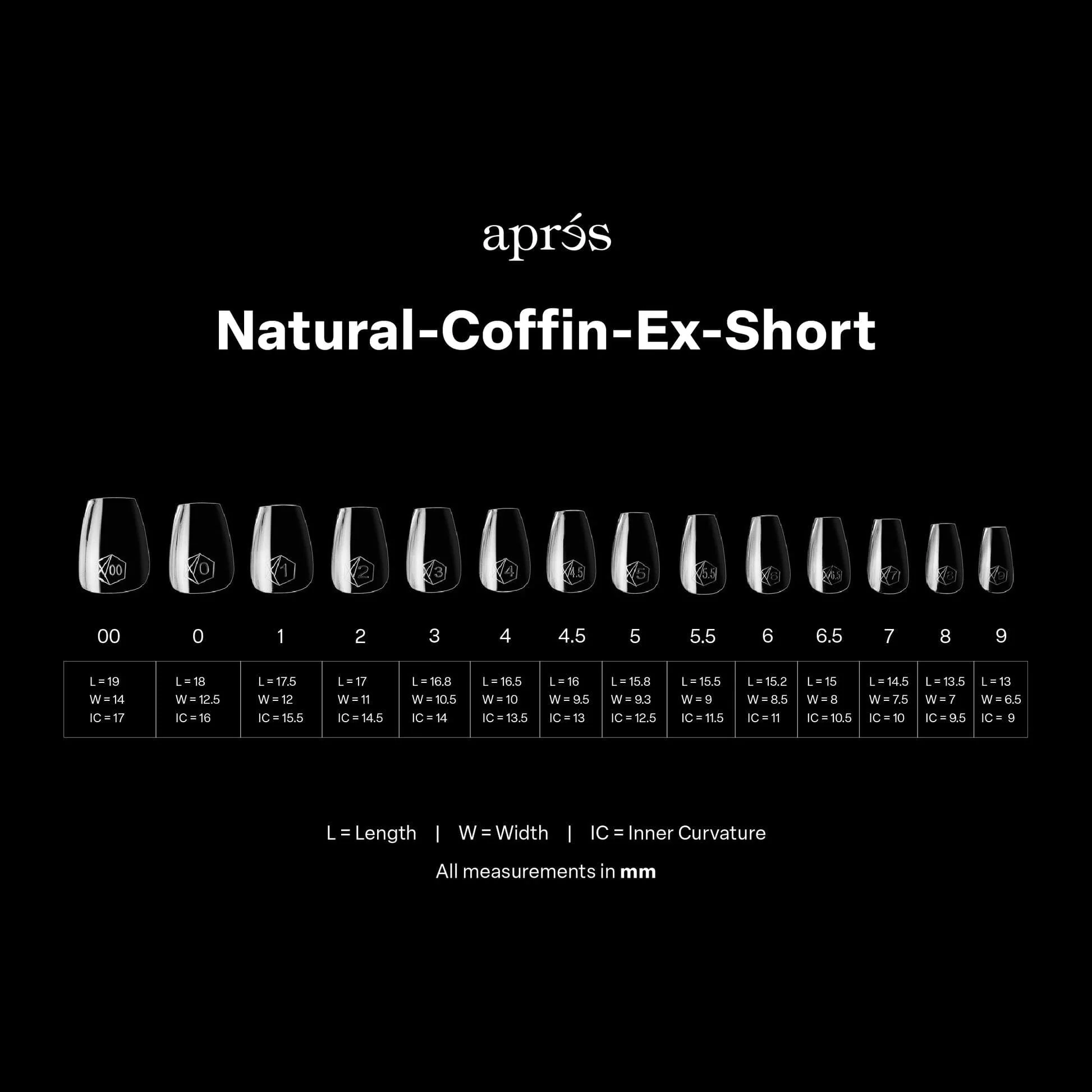Apres Gel X™ Box of 280pcs Natural Coffin Extra Short Tips Mini - Image 5