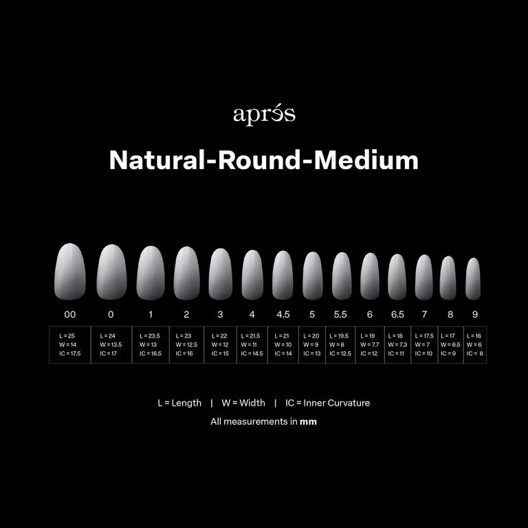 Apres Gel X™ Ombre Box of 210pcs Natural Round Medium Tips - Image 4