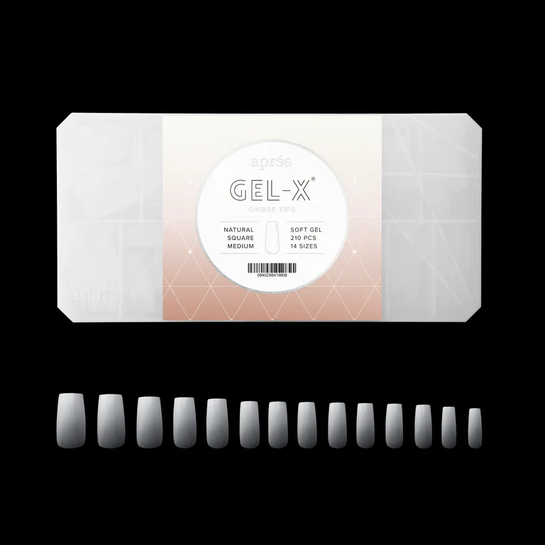 Apres Gel X™ Ombre Box of 210pcs Natural Square Medium Tips - Image 2