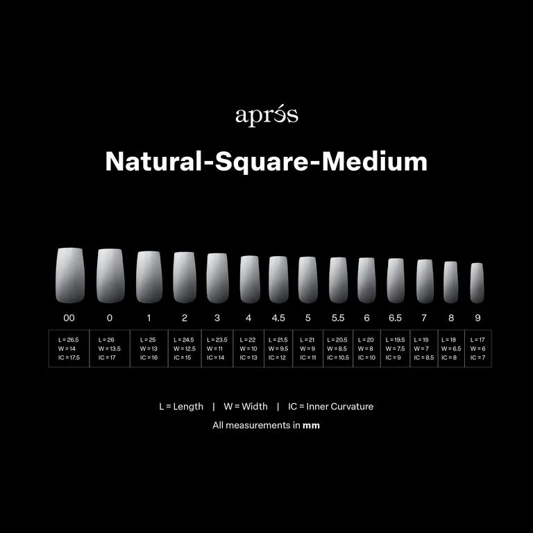 Apres Gel X™ Ombre Box of 210pcs Natural Square Medium Tips - Image 4