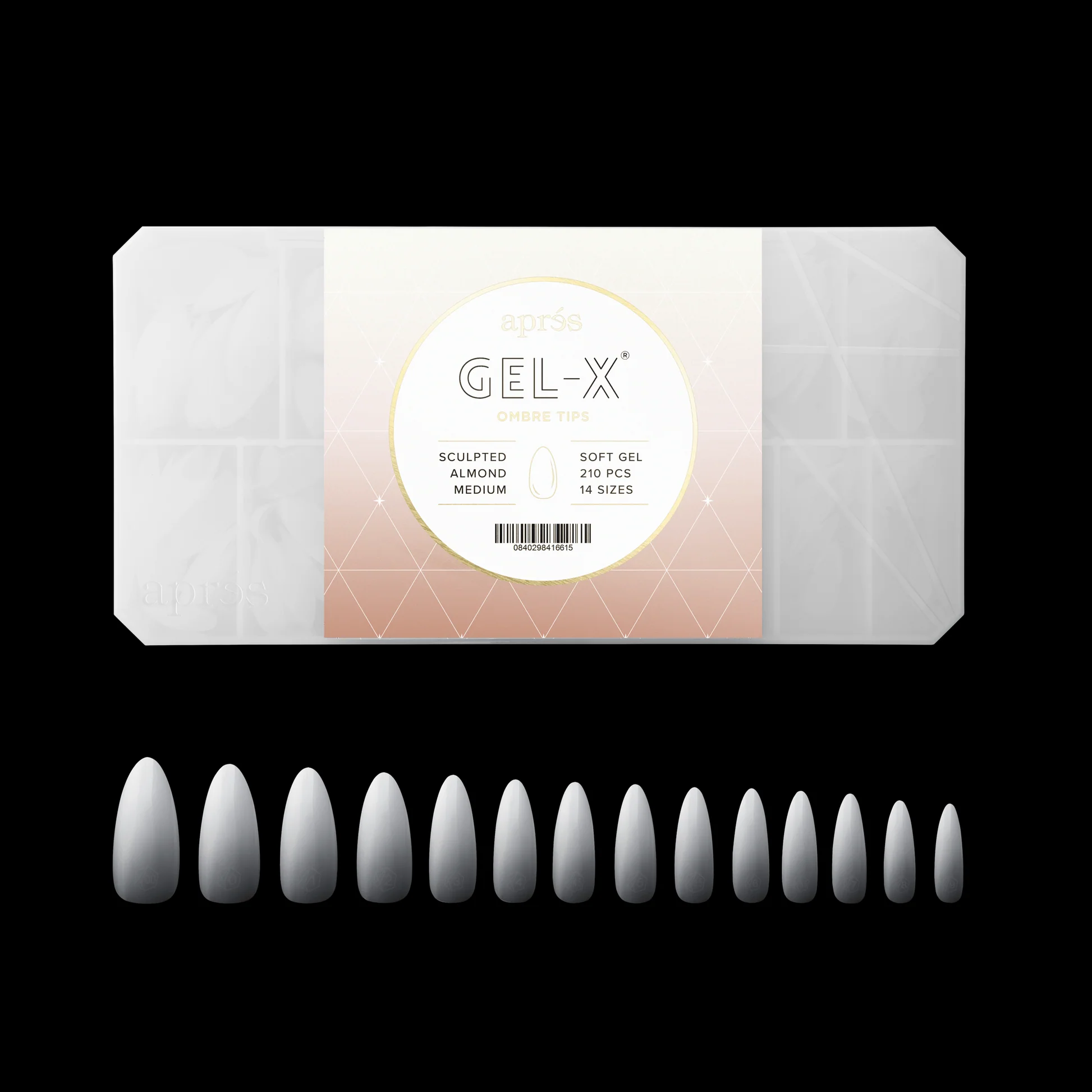 Apres Gel X™ Ombre Box of 210pcs Sculpted Almond Medium Tips - Image 2