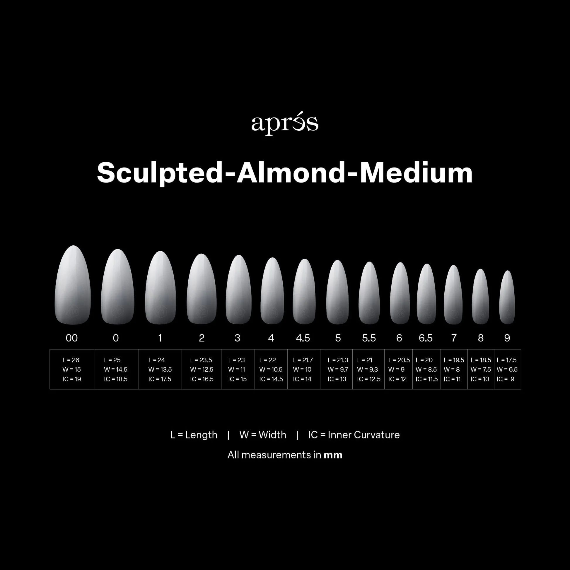 Apres Gel X™ Ombre Box of 210pcs Sculpted Almond Medium Tips - Image 4