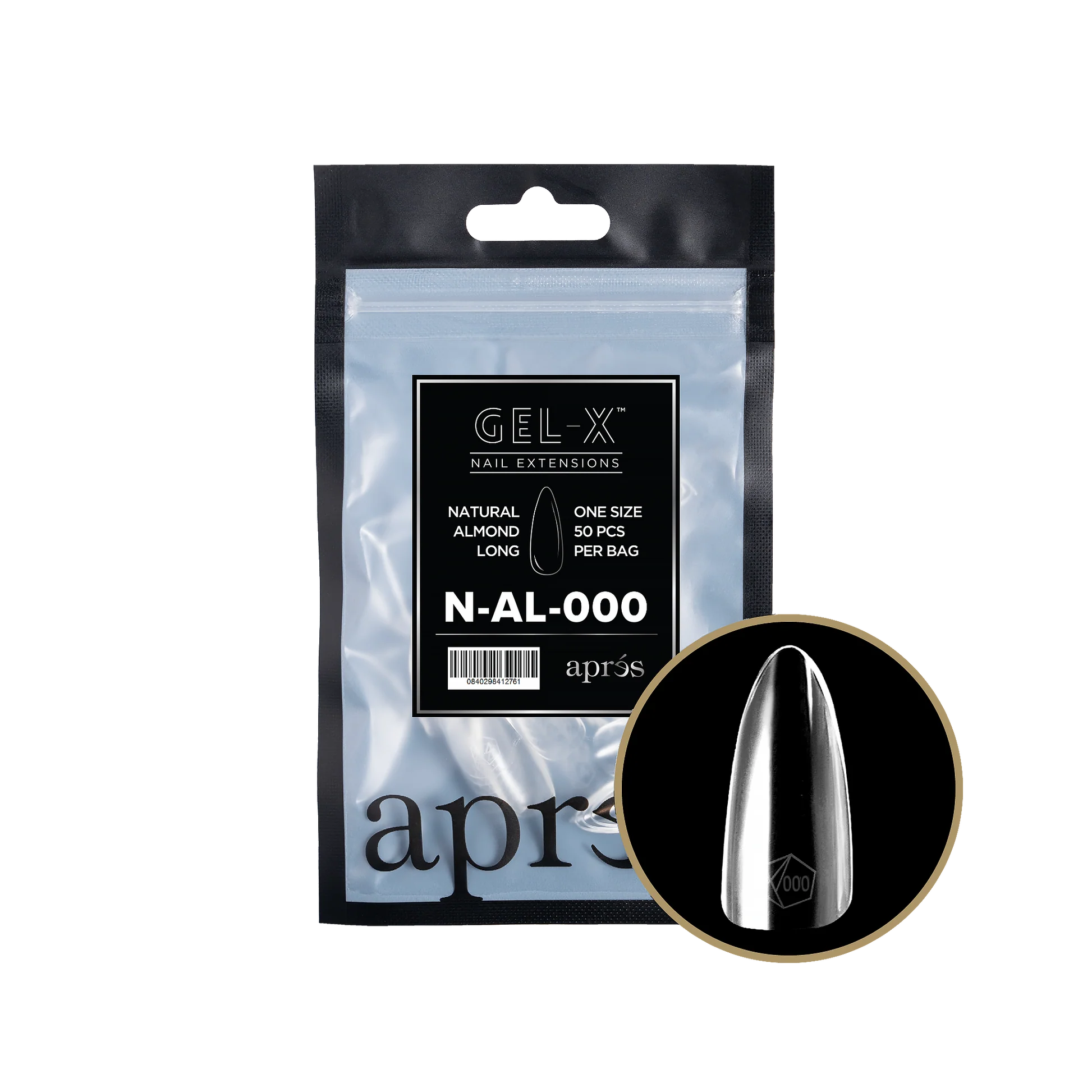 Apres Gel Xâ„¢ Refill Bags (50pcs) Natural Almond Long Tips