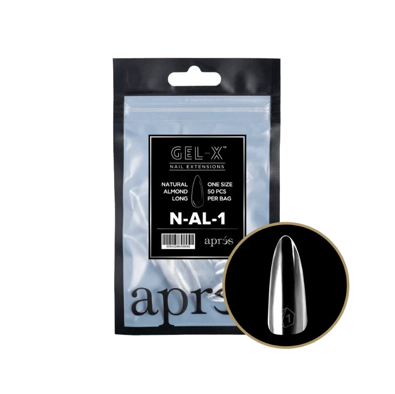 Apres Gel Xâ„¢ Refill Bags (50pcs) Natural Almond Long Tips - Image 4