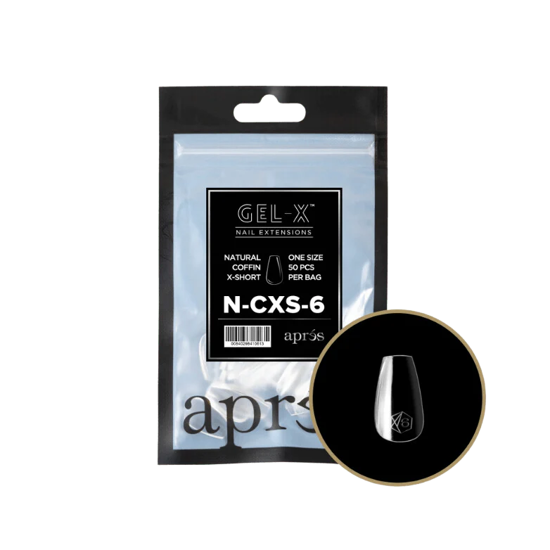 Apres Gel X™ Refill Bags (50pcs) Natural Coffin Extra Short Tips - Image 10