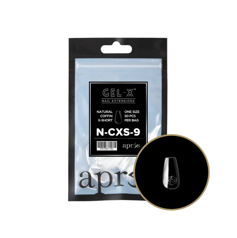 Apres Gel X™ Refill Bags (50pcs) Natural Coffin Extra Short Tips - Image 14
