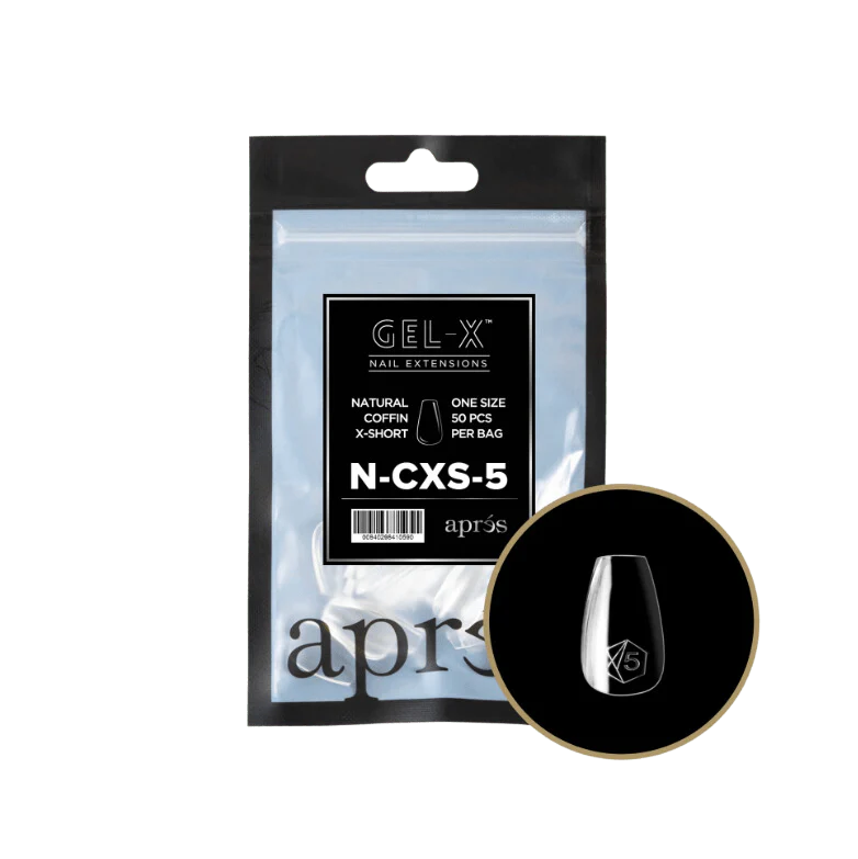 Apres Gel X™ Refill Bags (50pcs) Natural Coffin Extra Short Tips - Image 8