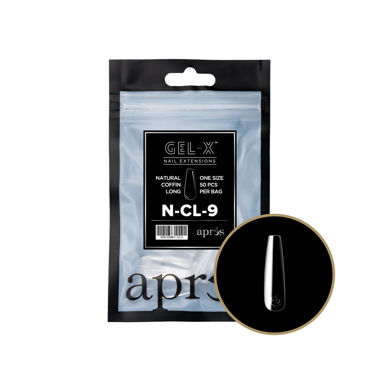 Apres Gel Xâ„¢ Refill Bags (50pcs) Natural Coffin Long Tips - Image 13