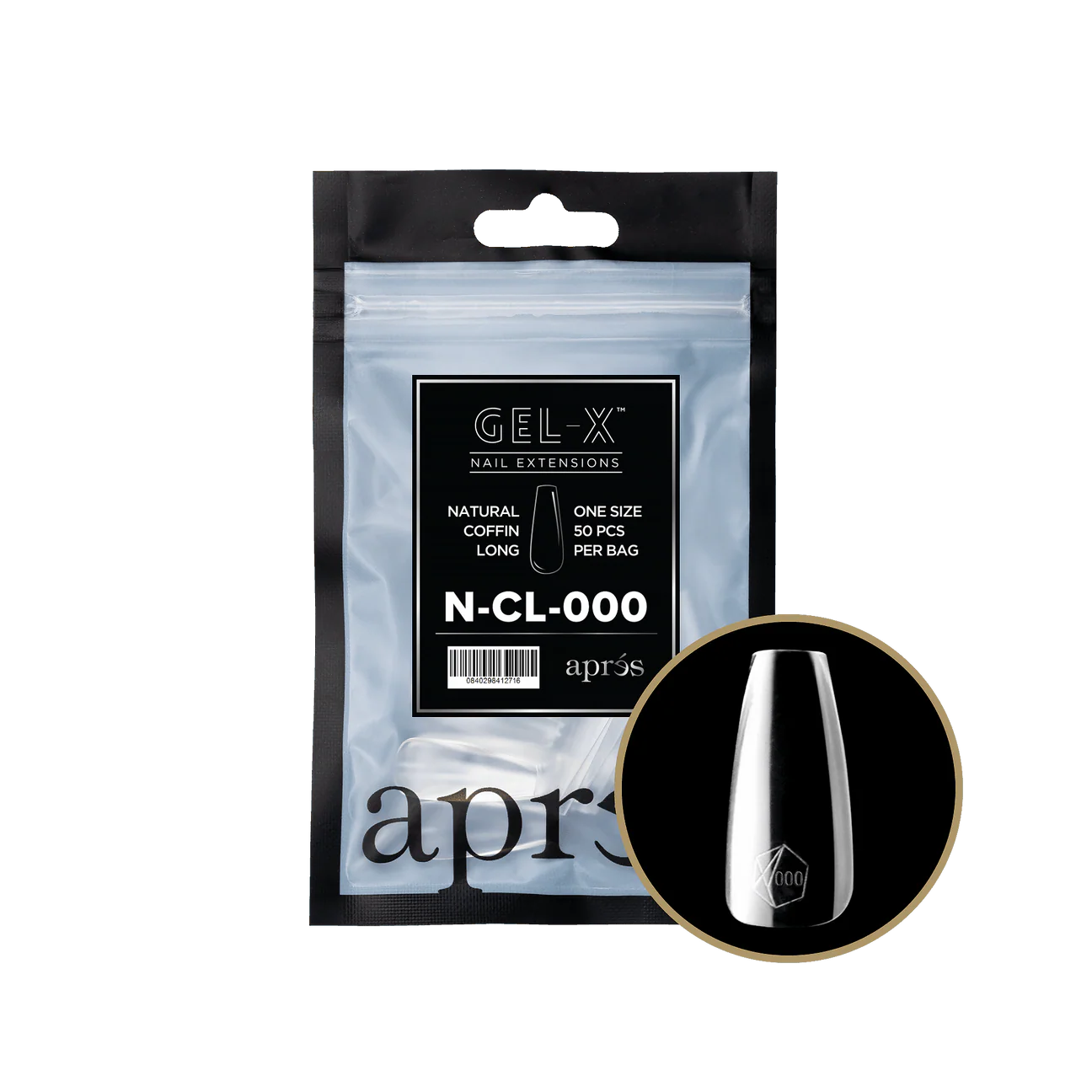 Apres Gel Xâ„¢ Refill Bags (50pcs) Natural Coffin Long Tips - Image 15