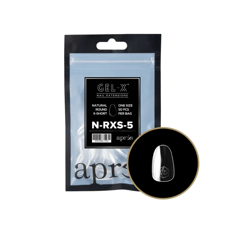 Apres Gel X™ Refill Bags (50pcs) Natural Round Extra Short Tips - Image 8