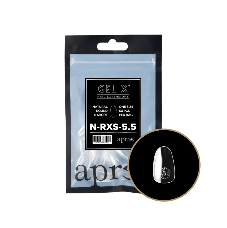 Apres Gel X™ Refill Bags (50pcs) Natural Round Extra Short Tips - Image 9
