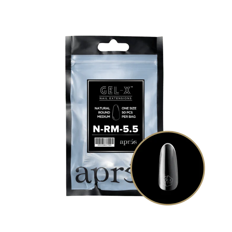 Apres Gel X™ Refill Bags (50pcs) Natural Round Medium Tips - Image 10