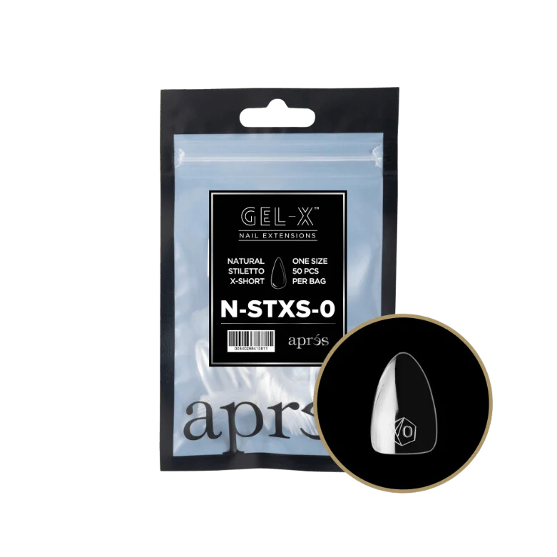 Apres Gel X™ Refill Bags (50pcs) Natural Stiletto Extra Short Tips - Image 2