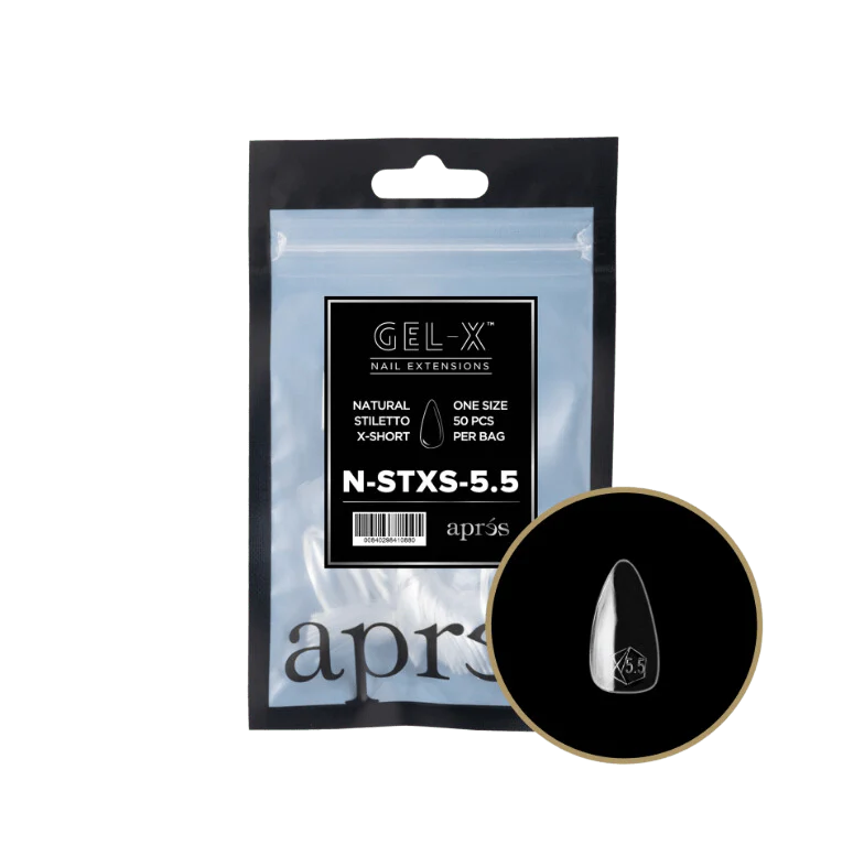 Apres Gel X™ Refill Bags (50pcs) Natural Stiletto Extra Short Tips - Image 9