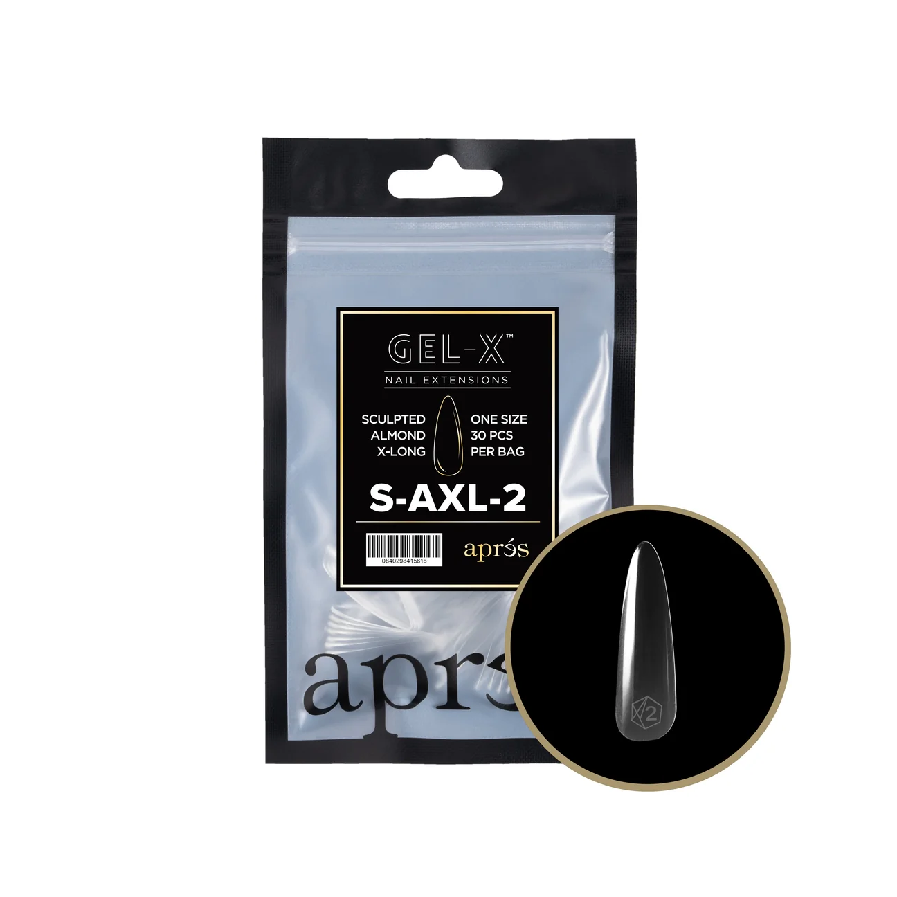 Apres Gel Xâ„¢ Refill Bags (30pcs) Sculpted Almond Extra Long Tips - Image 4