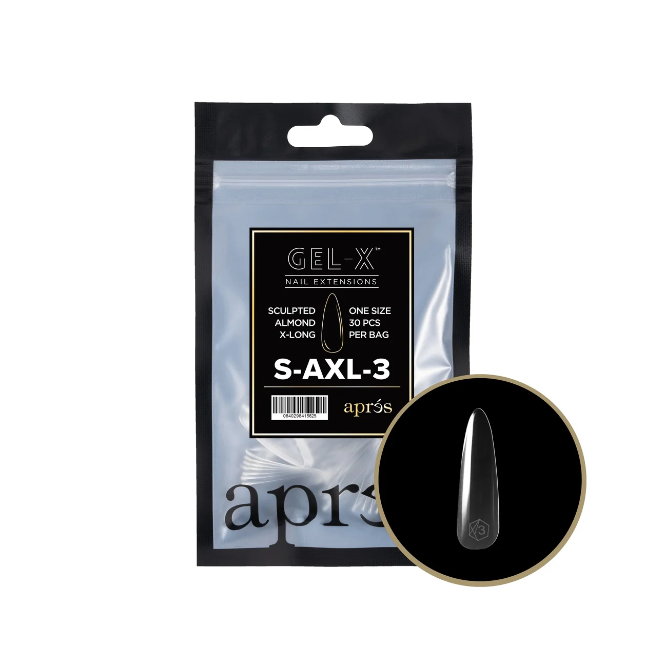 Apres Gel Xâ„¢ Refill Bags (30pcs) Sculpted Almond Extra Long Tips - Image 5