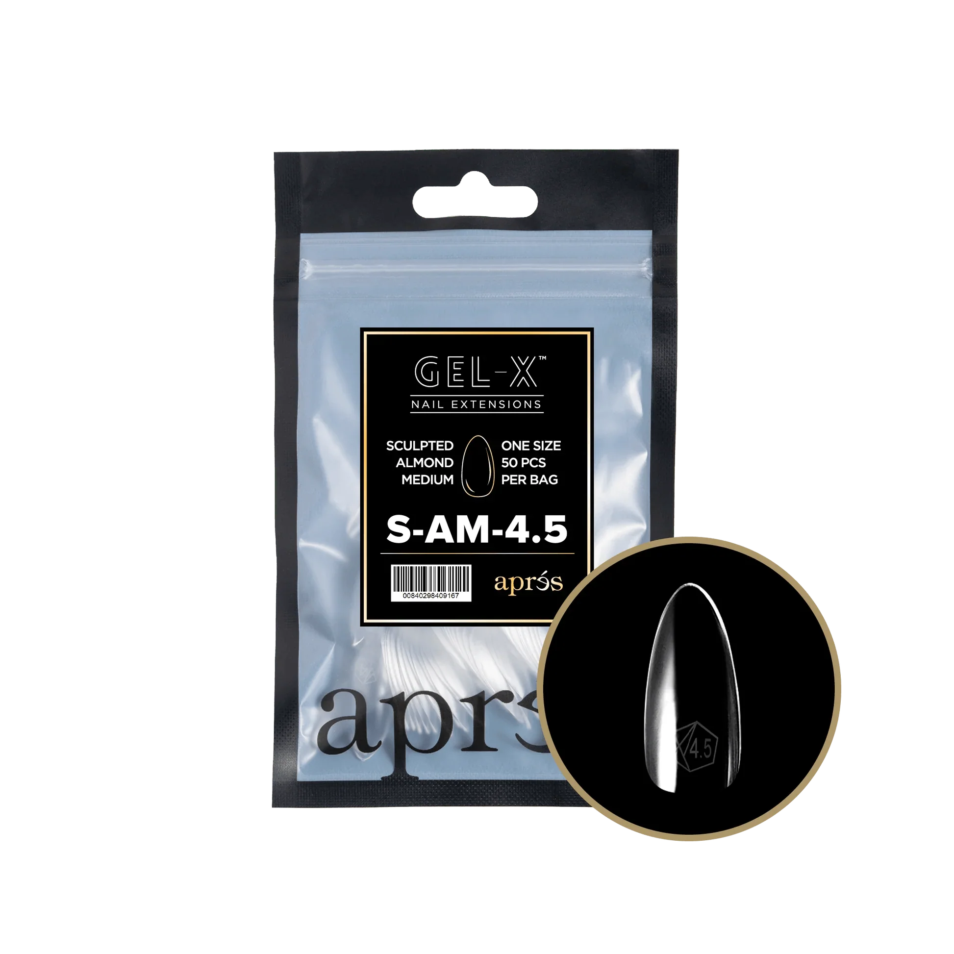 Apres Gel X™ Refill Bags (50pcs) Sculpted Almond Medium Tips - Image 7