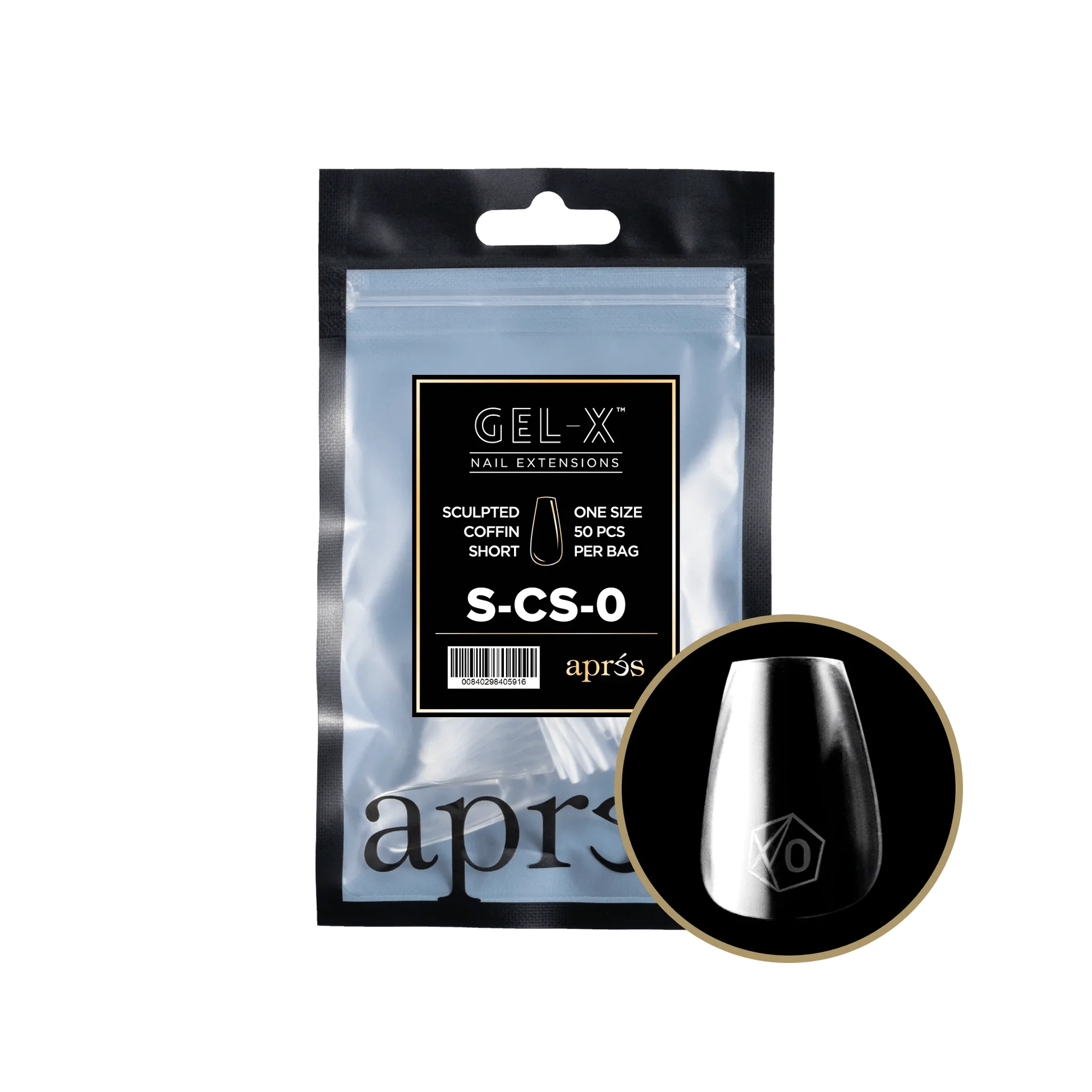Apres Gel X™ Refill Bags (50pcs) Sculpted Coffin Short Tips - Image 2