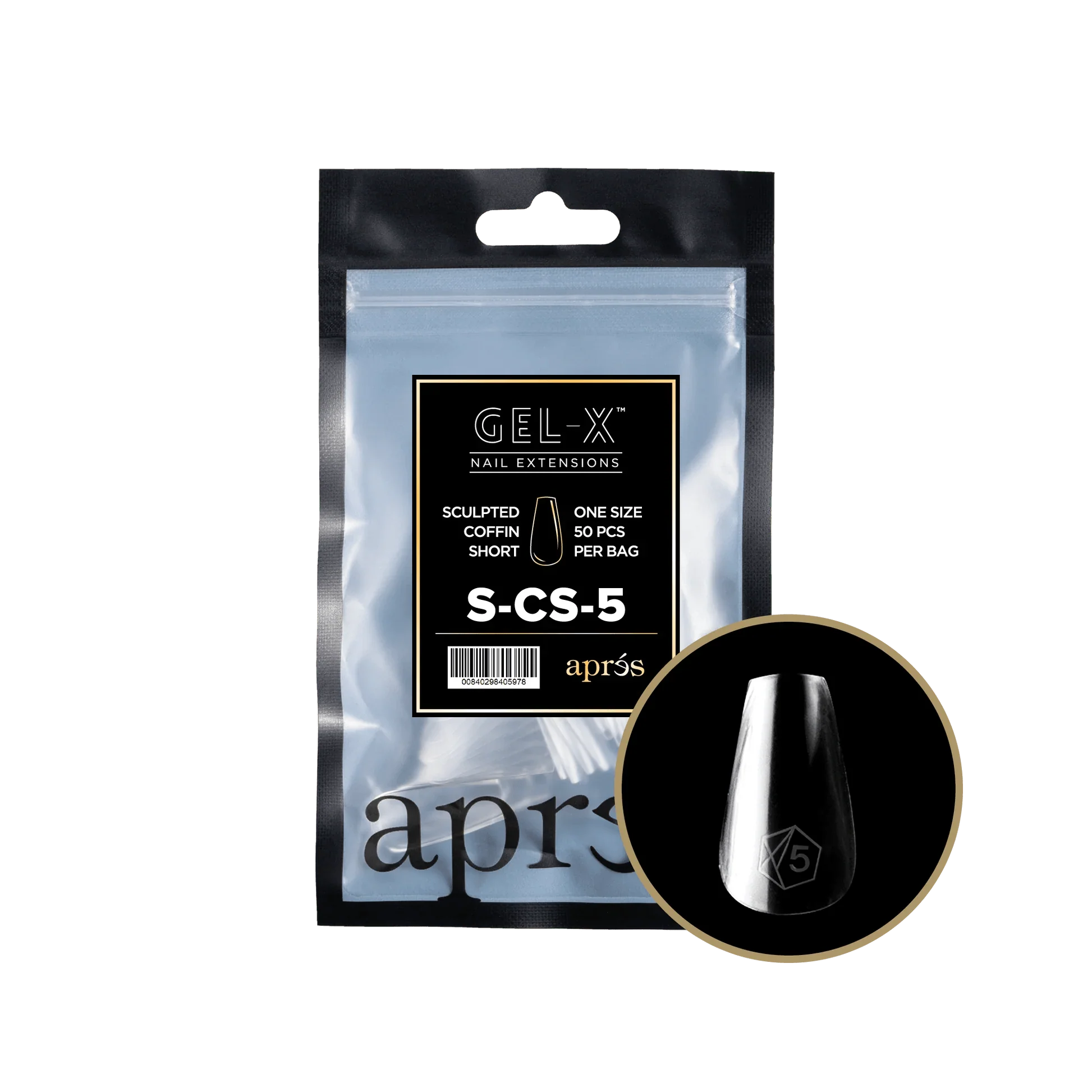 Apres Gel X™ Refill Bags (50pcs) Sculpted Coffin Short Tips - Image 7
