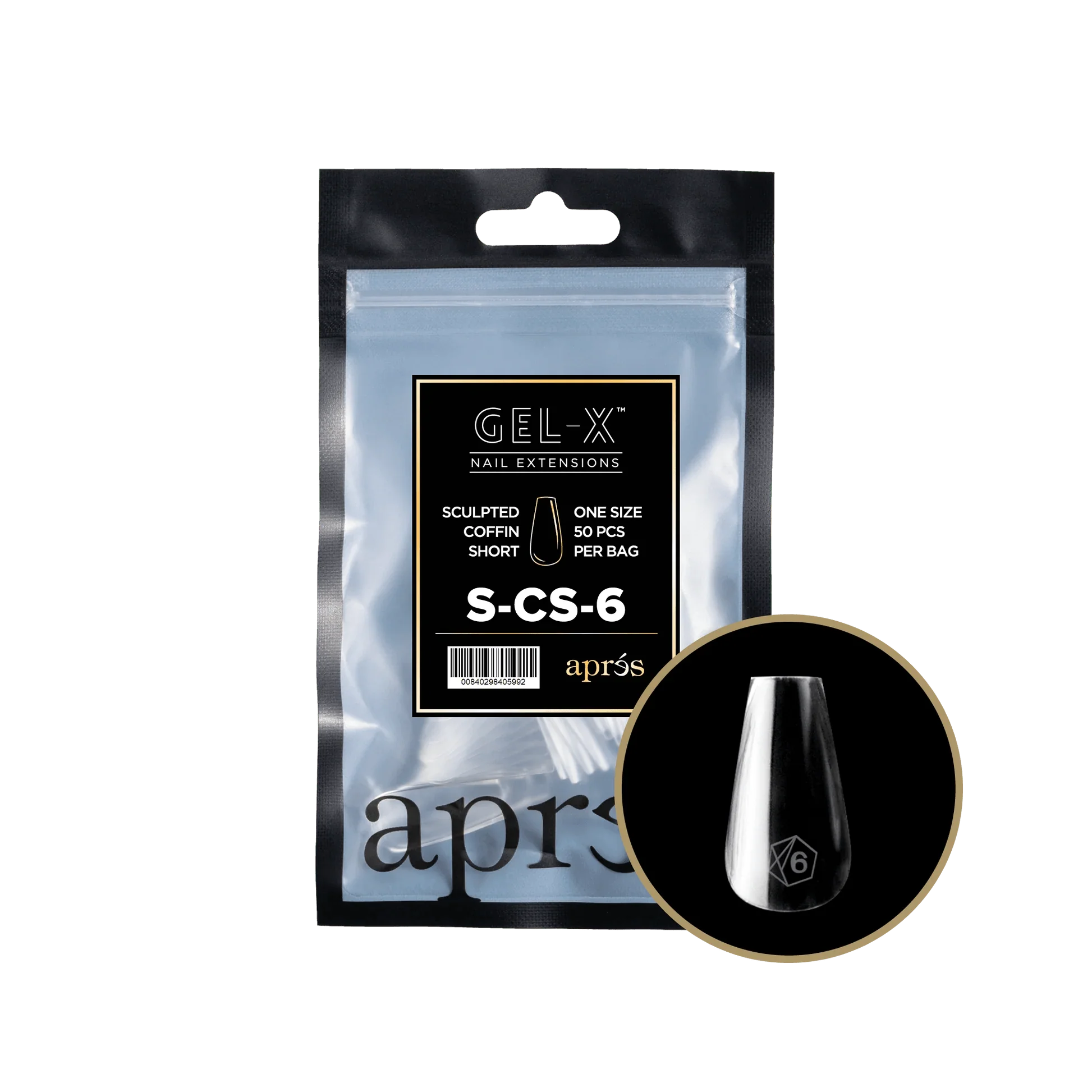 Apres Gel X™ Refill Bags (50pcs) Sculpted Coffin Short Tips - Image 9