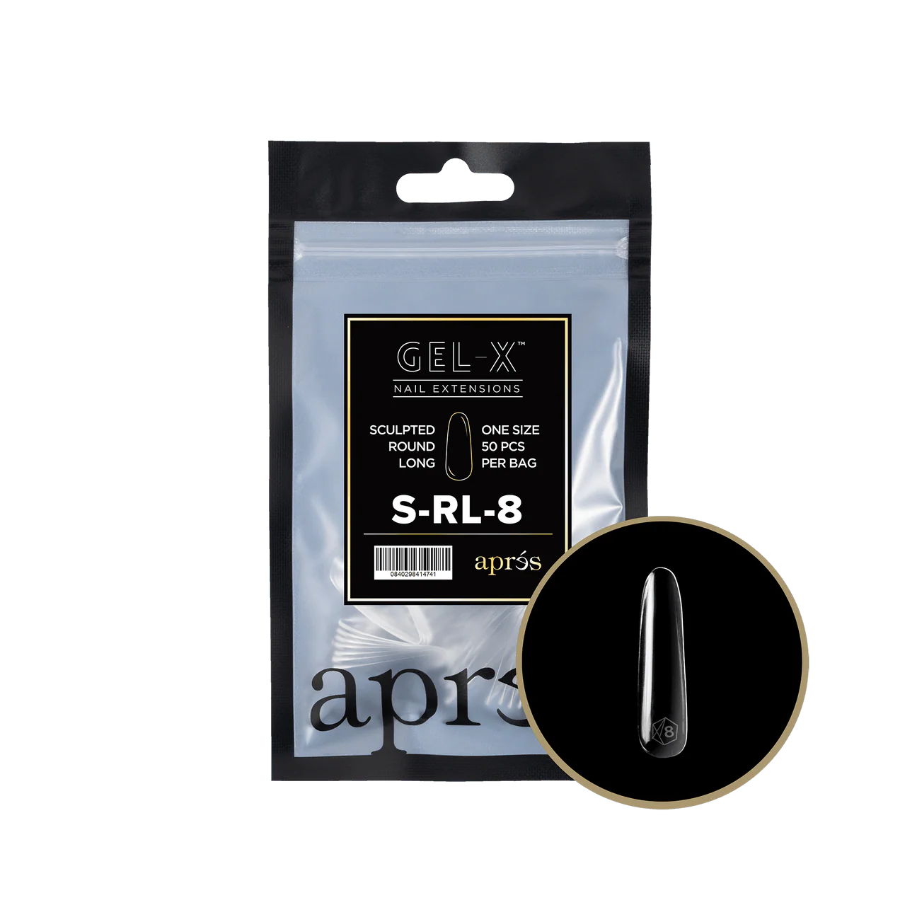 Apres Gel Xâ„¢ Refill Bags (50pcs) Sculpted Round Long Tips - Image 12