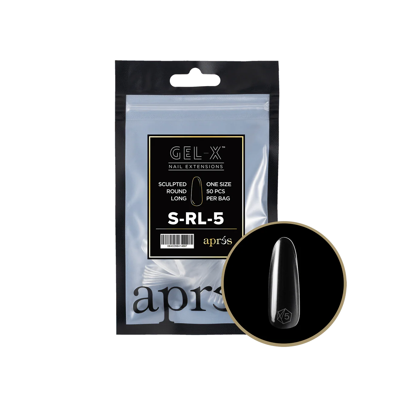 Apres Gel Xâ„¢ Refill Bags (50pcs) Sculpted Round Long Tips - Image 7