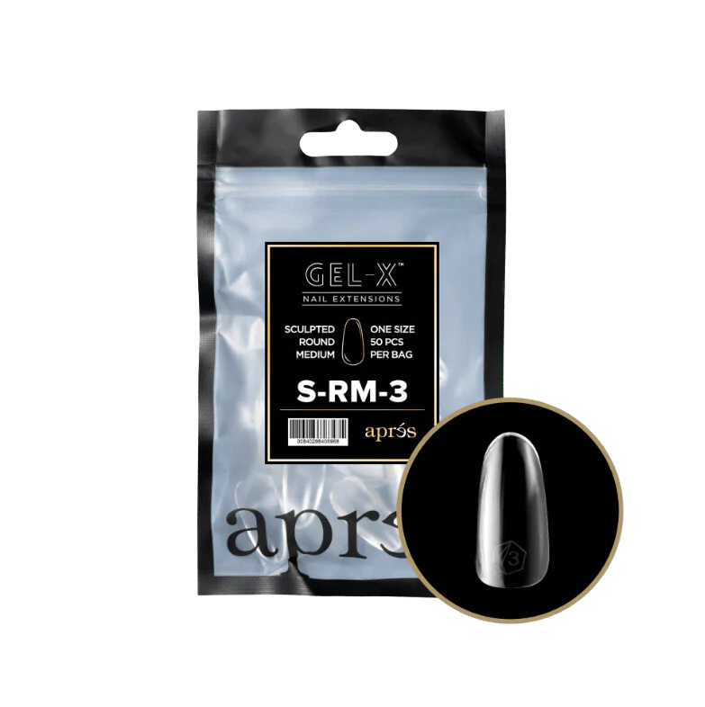 Apres Gel X™ Refill Bags (50pcs) Sculpted Round Medium Tips - Image 5