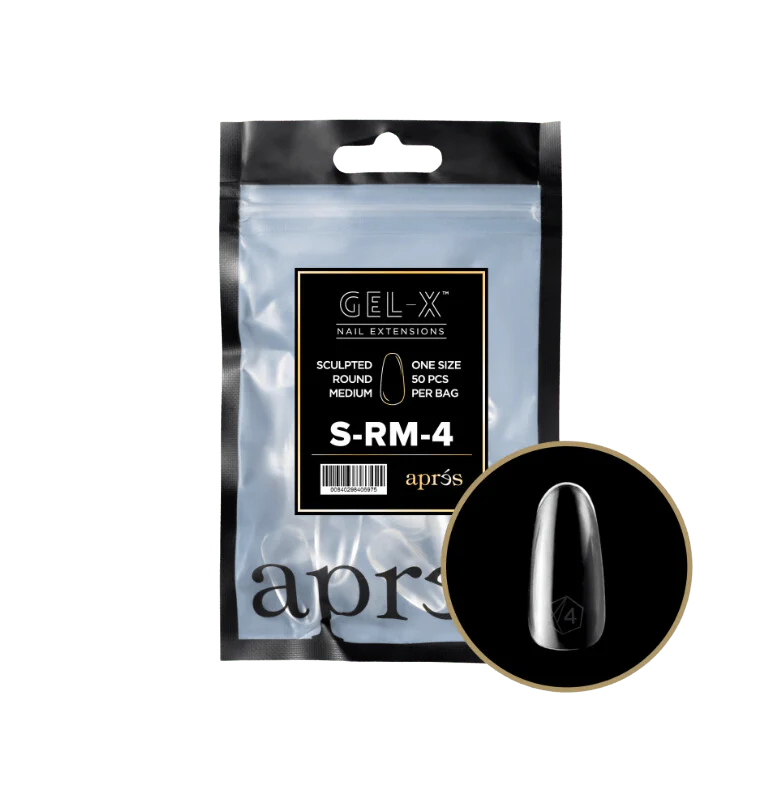 Apres Gel X™ Refill Bags (50pcs) Sculpted Round Medium Tips - Image 6