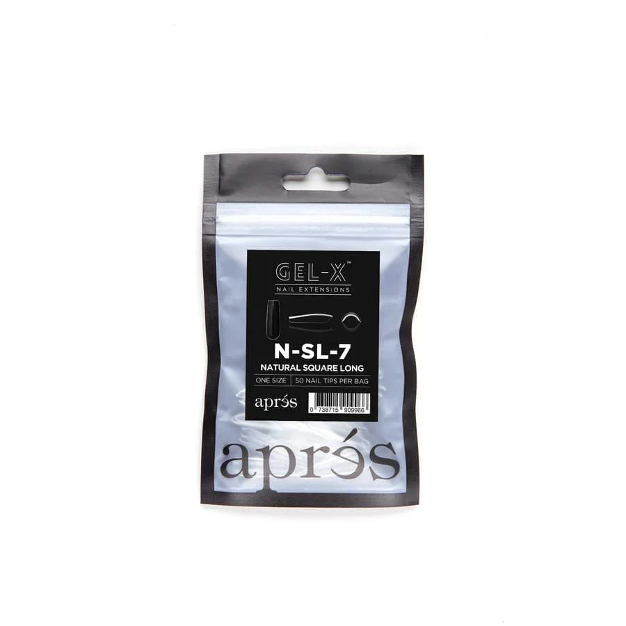 Apres Refill Bags (50pcs) Natural Square Long Tips - Image 13