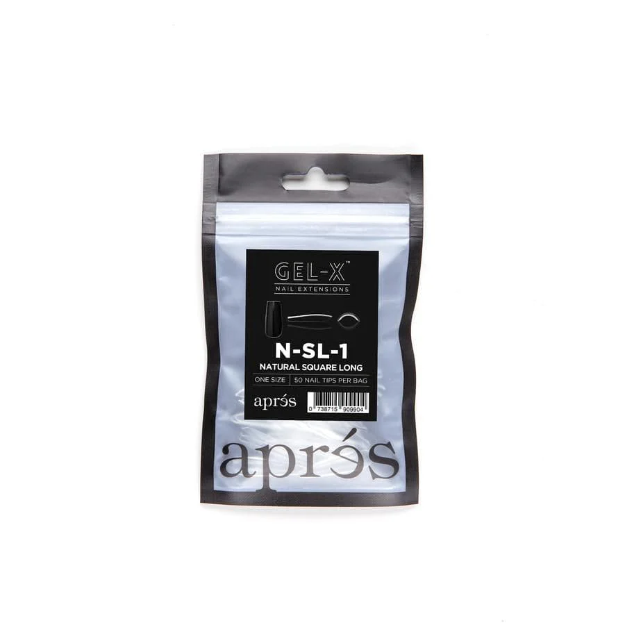 Apres Refill Bags (50pcs) Natural Square Long Tips - Image 3