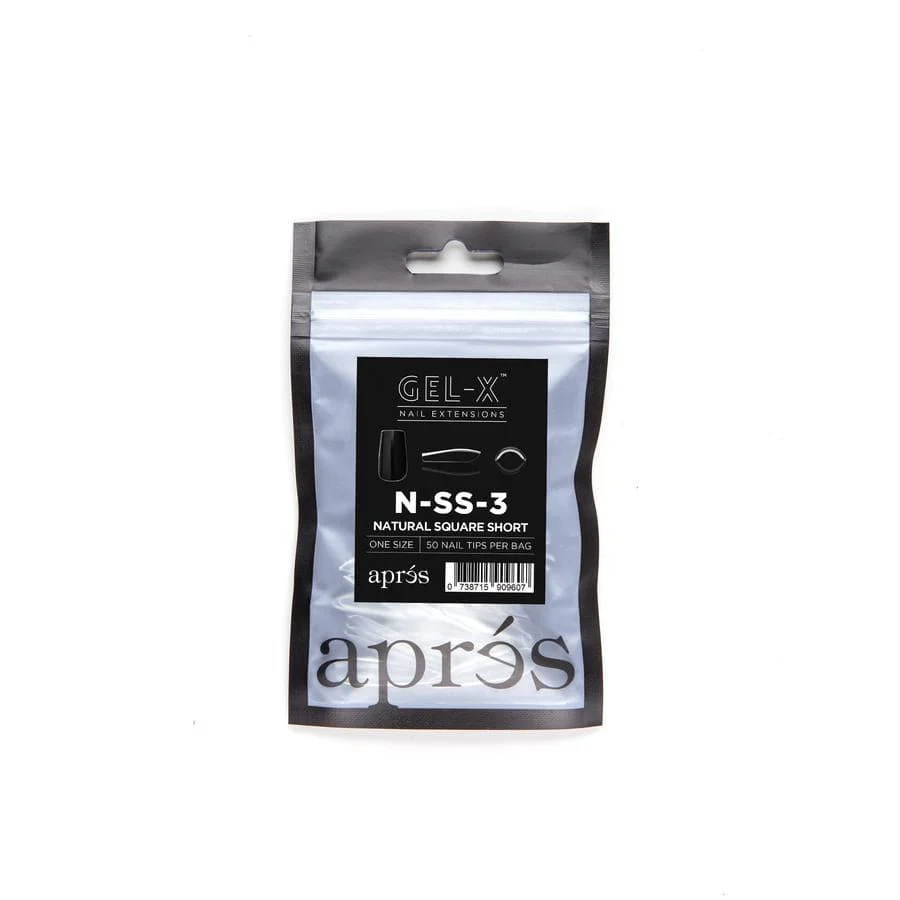 Apres Refill Bags (50pcs) Natural Square Short Tips - Image 5