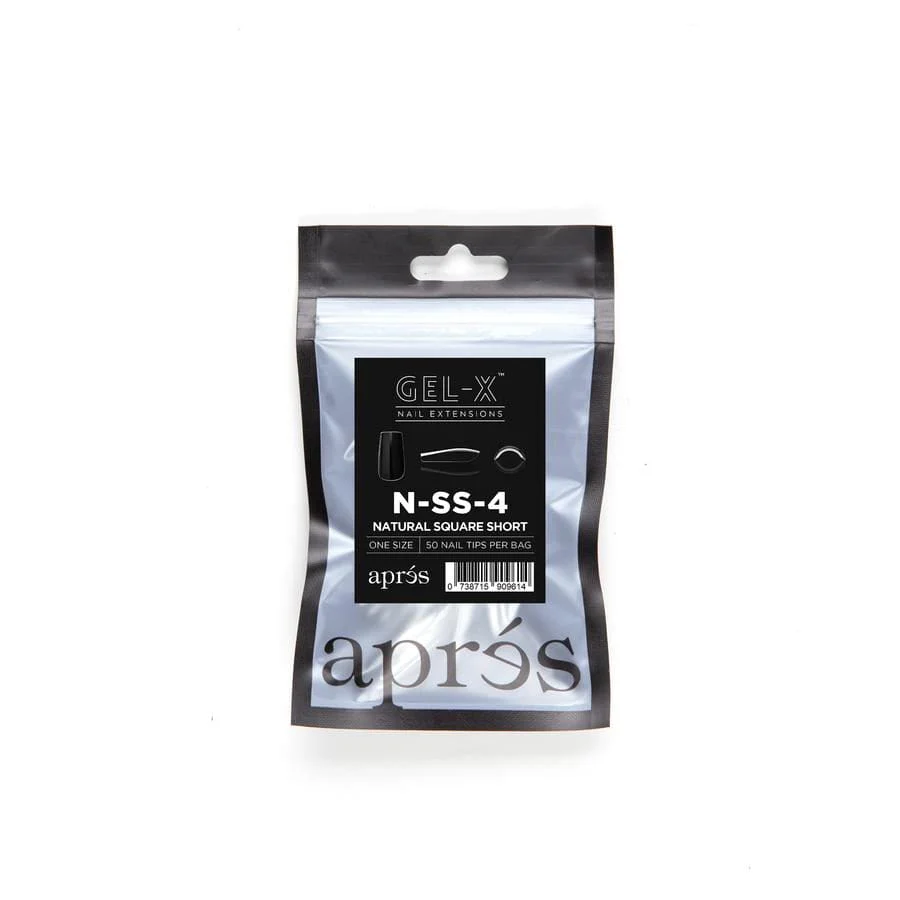 Apres Refill Bags (50pcs) Natural Square Short Tips - Image 6