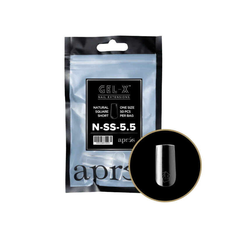 Apres Refill Bags (50pcs) Natural Square Short Tips - Image 9