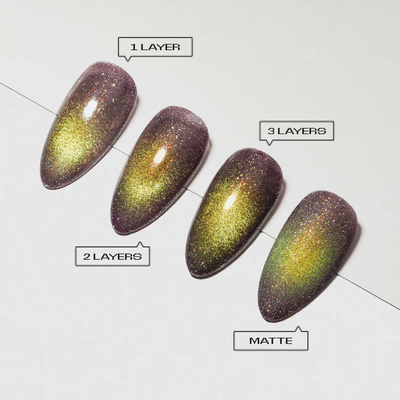Apres Prismatic Flash Glitter Cat Eye - Matrix Glow FG13 (HEMA/TPO/TMPTA-Free) - Image 6