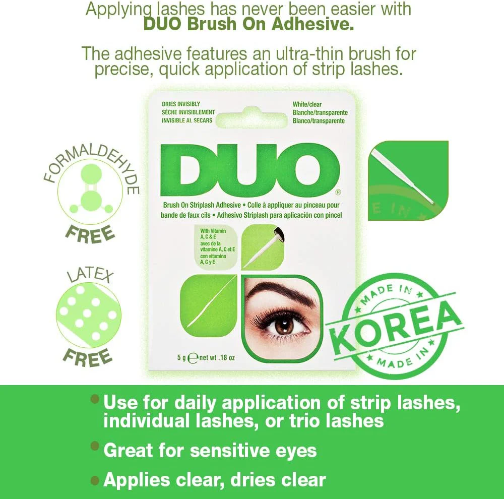DUO Brush-On Strip Lash Adhesive Clear 0.18oz - Image 2