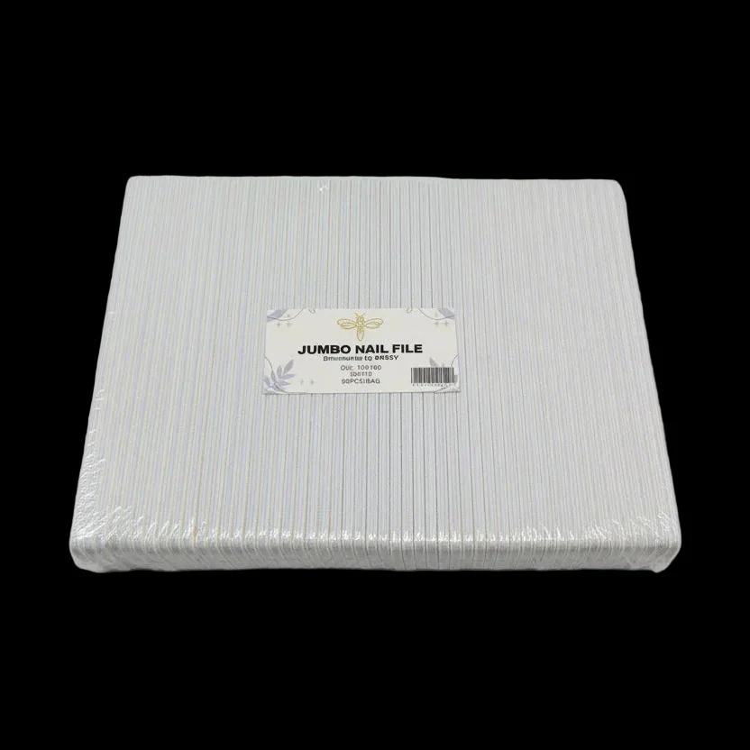 Bossy Bee Nail File Jumbo Square White (Thick foam)