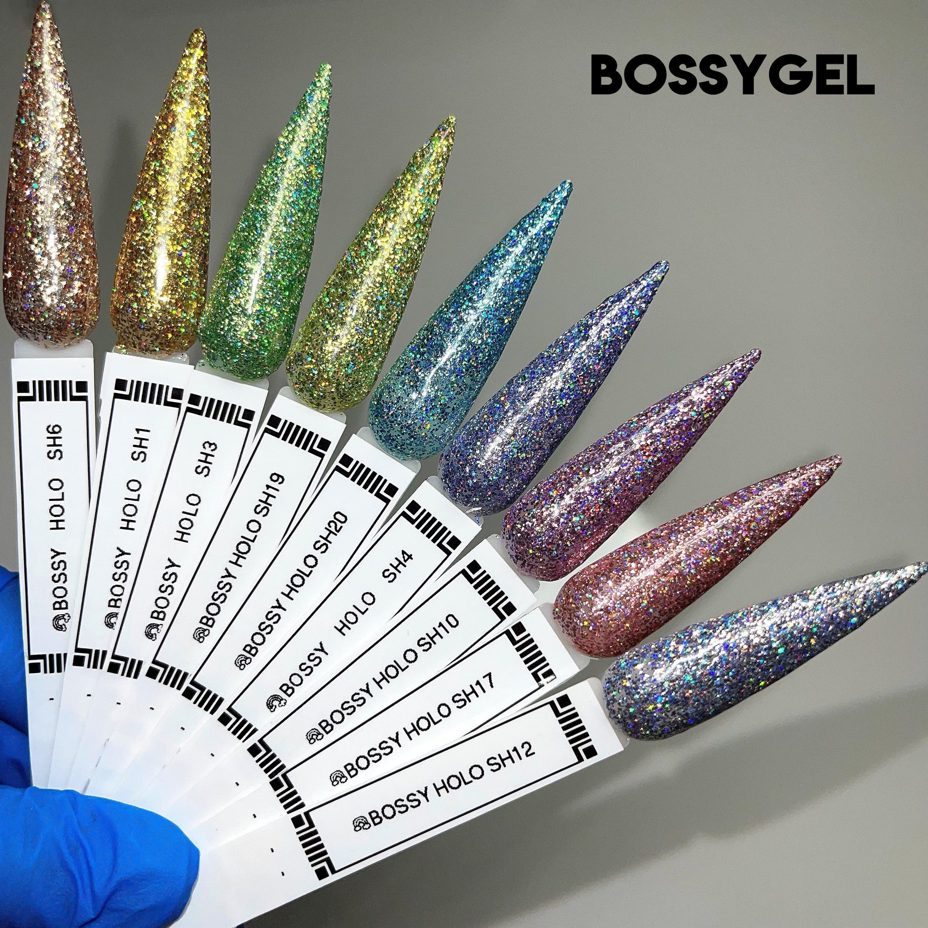 Bossy Gel MERMAID Collection Super Holo (Set of 9 colors)