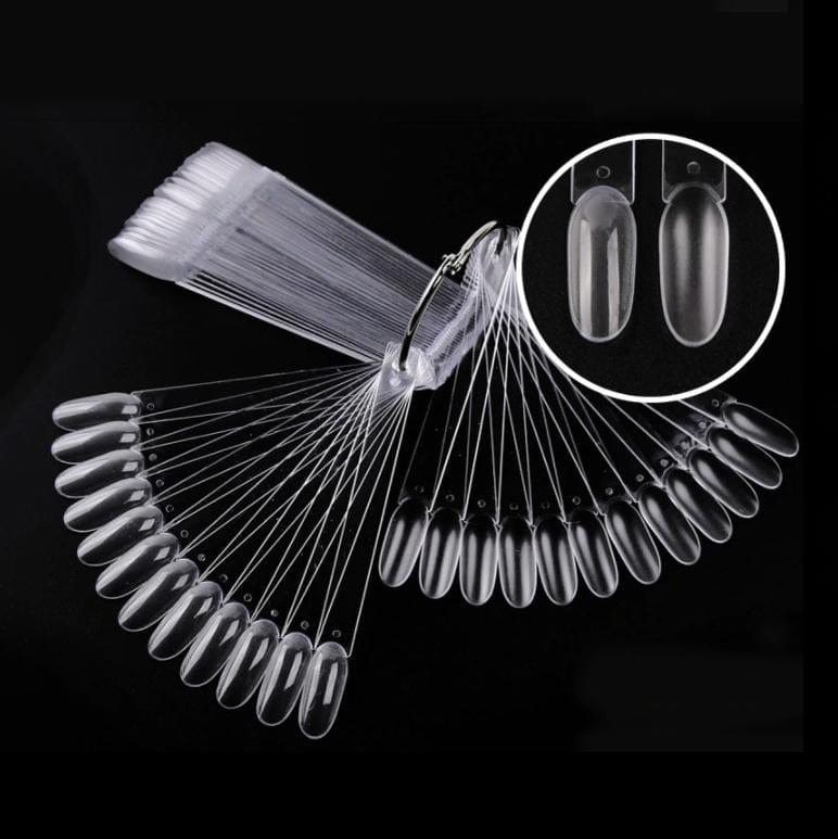 JNBS Nail Swatch Sample Display Round (50 pcs/pack) Natural - Image 3