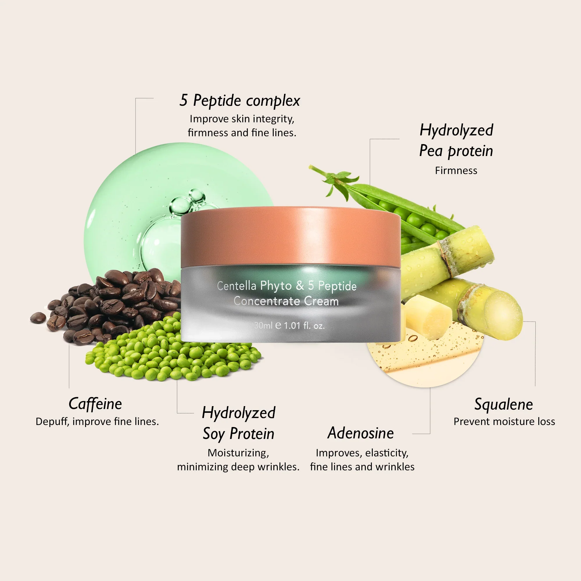 HARUHARU WONDER Centella Phyto & 5 Peptide Concentrate Cream 30ml - Image 4