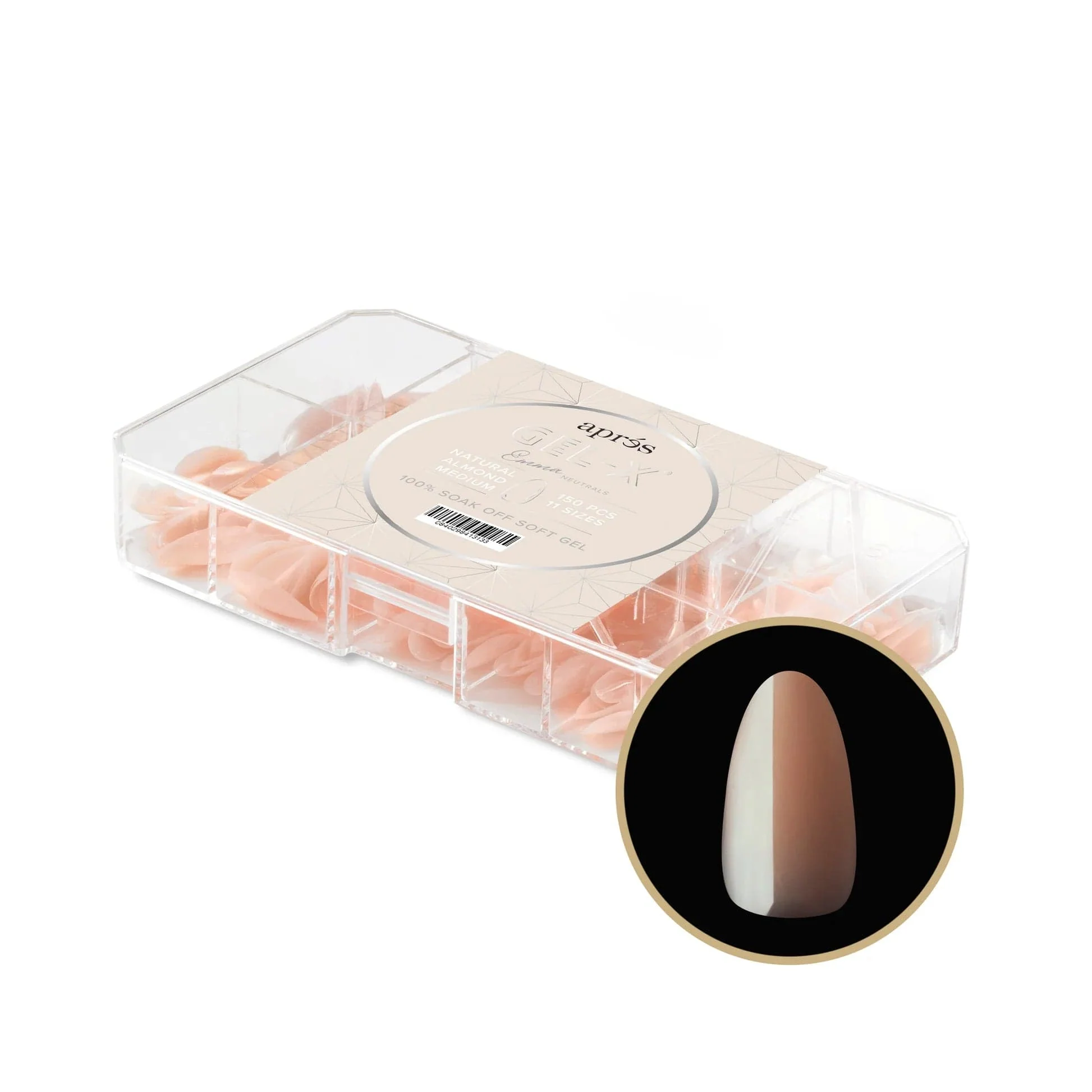Apres Gel X™ NEUTRALS Box of 150pcs Emma Natural Almond Tips - Image 8