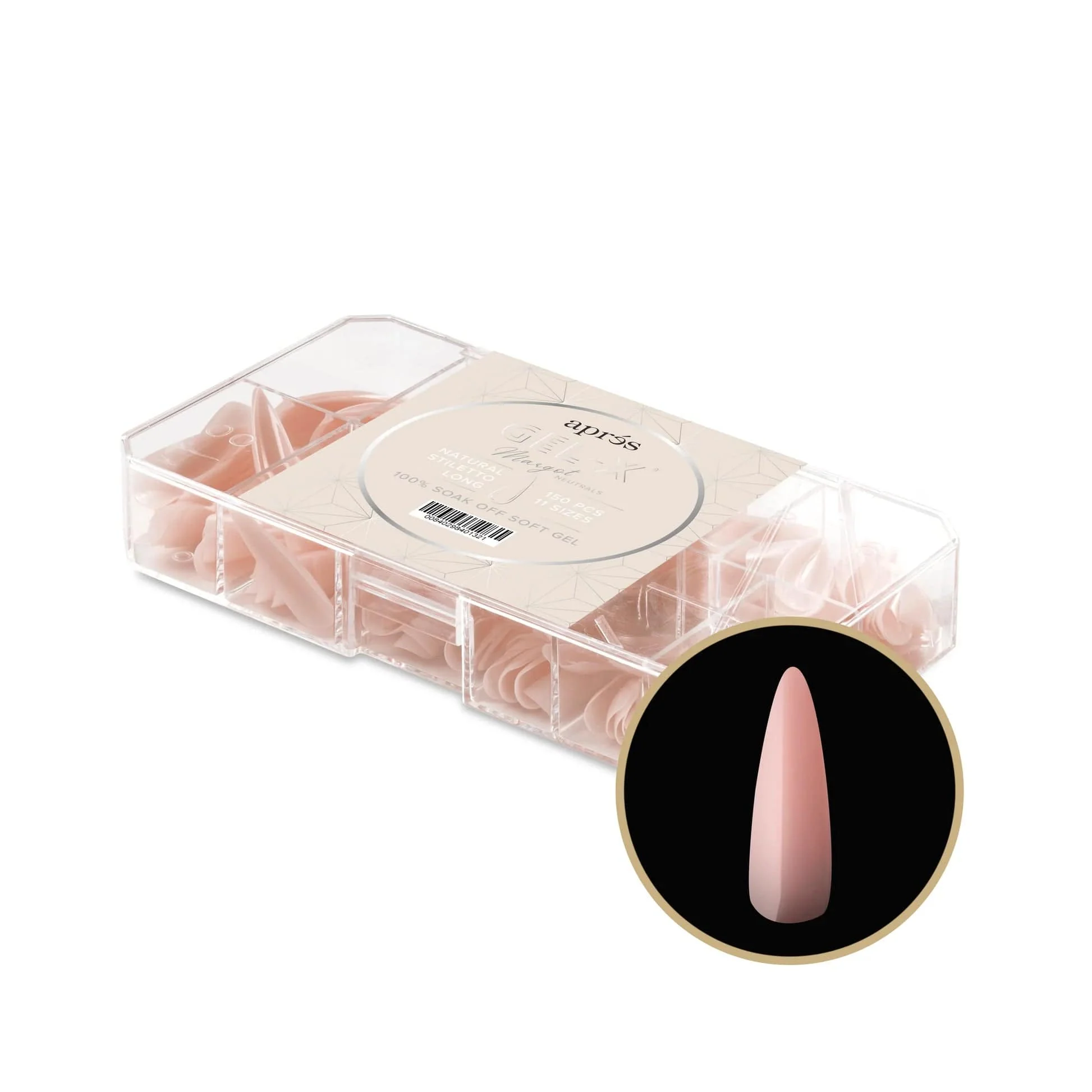 Apres Gel X™ NEUTRALS Box of 150pcs Margot Natural Stiletto Tips - Image 15