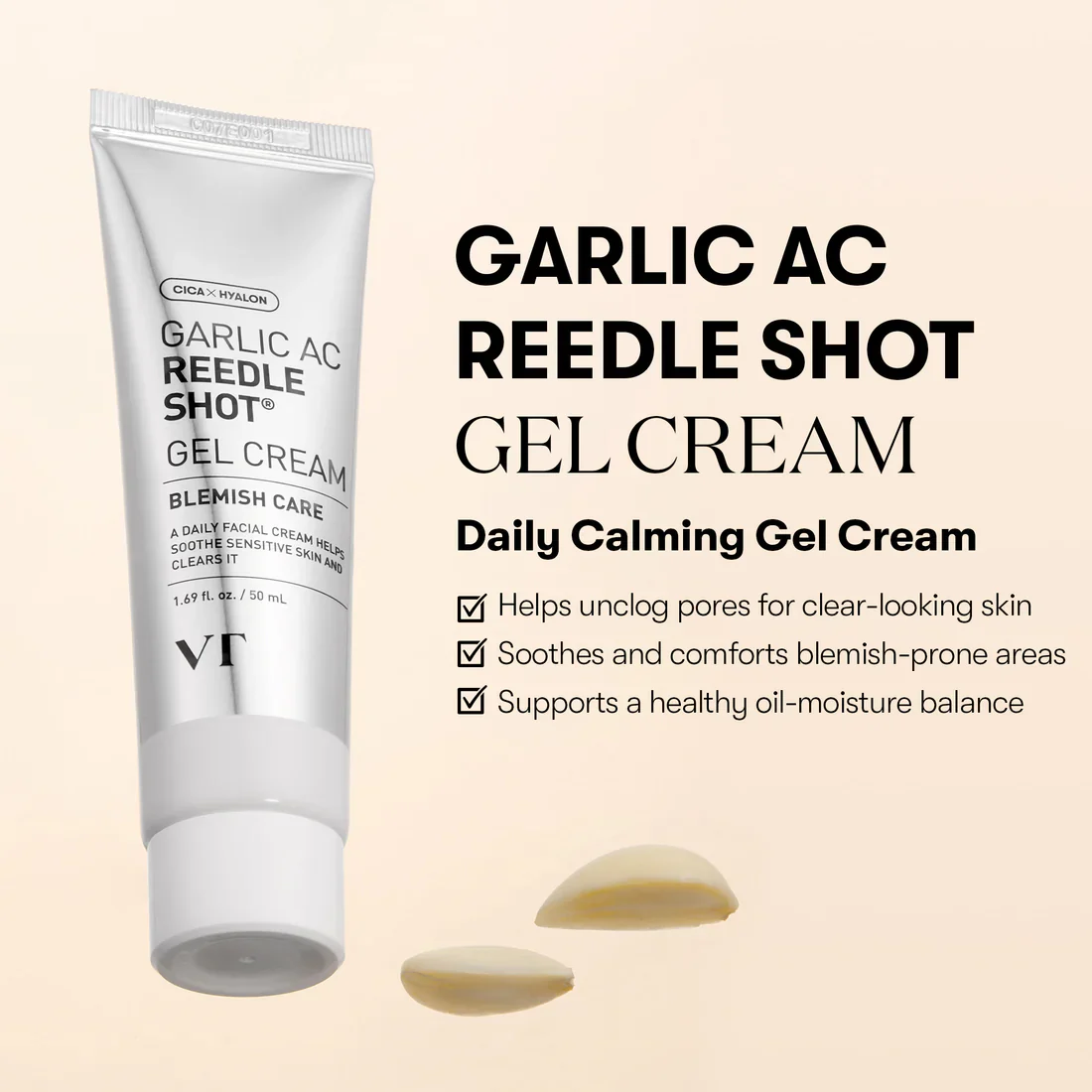 VT COSMETICS Garlic AC Reedle Shot Gel Cream 50mL - Image 2